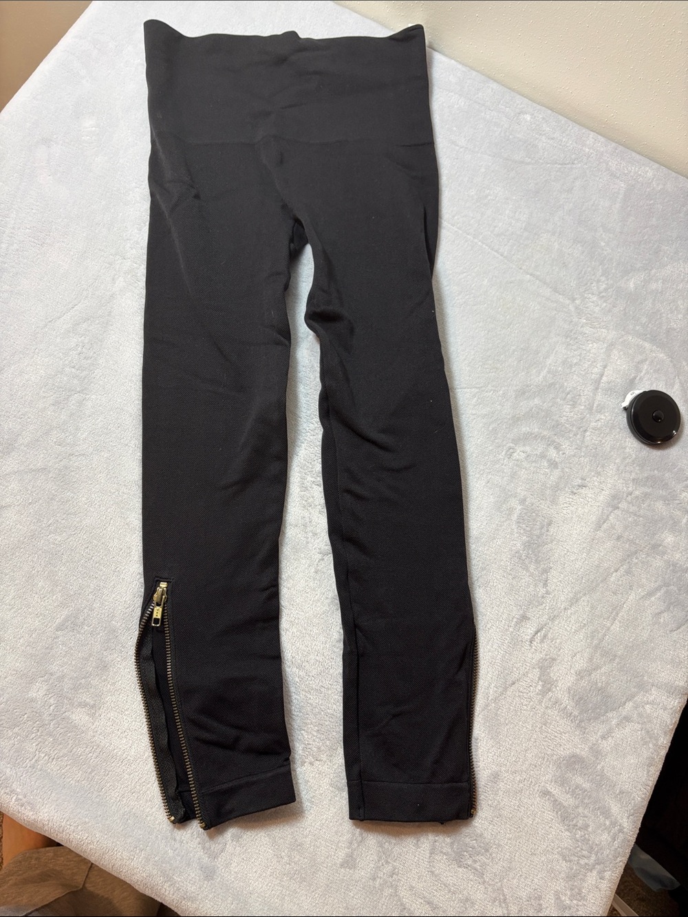 Black  Leggings with Ankle Zipper